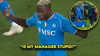 Victor Osimhen GOES OFF on his Manager after being Subbed off