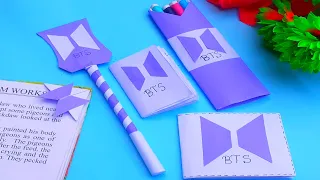 DIY BTS Paper Craft/ How to Make BTS School Supplies/ School Hacks/ Back to School