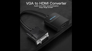 Переходник Vention VGA-HDMI, 0.2 m, со звуком и питанием (ACNBB)