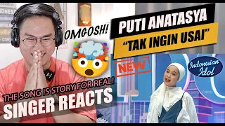 Putri Anastasya - Tak Ingin Usai (Keisya) | Audition 1 | Indonesian Idol 2023 | SINGER REACTION