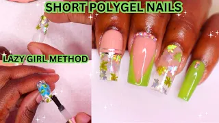🍃🍁 HOW TO - THE LAZY GIRL METHOD | Beginner Friendly Fall Glitter Encapsulated Nail Tutorial 🍃