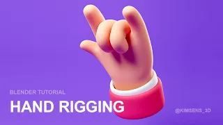 [Blender Tutorial] Modeling a hand and applying rigging