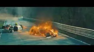 Rush, Niki Lauda's crash scene