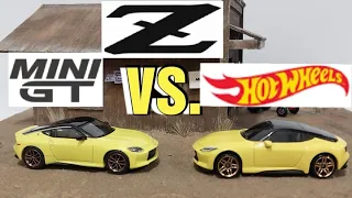 Nissan Z Proto. Hot Wheels vs. Mini GT.  Who does it better ?