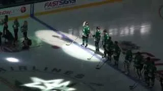 Dallas Stars Season Opener 2013-2014 Starting Lineup (crowd camera intro vid)