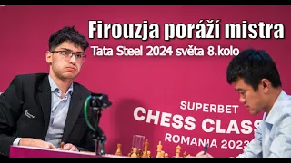 Firouzja poráží mistra - Tata Steel 2024  8.kolo