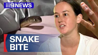 Woman bitten by deadly snake while asleep | 9 News Australia