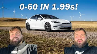 Given a Tesla Model S Plaid for the Day! *Insane Launches* Mclaren 620R & C8 Corvette Photoshoot