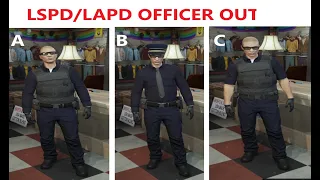 GTA 5 LSPDFR Officer's Outfits!! PS4 LSPD/LAPD