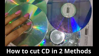 How to Cut CD in 2 Method( CUT CD EASY WAY) / CD craft ideas / Best out of waste