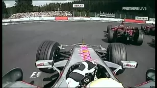 F1 Spa 2007   Alonso Vs Hamilton Eau Rouge Battle!