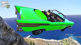 GTA 5 Crazy Jumps/Crashes #27 with Michael and Lamar (Car Jump Crash and Funny Moments)