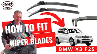 How To Remove And Fit Wiper Blades BMW X3 F25 Side Lock Fit
