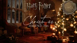 Harry Potter Christmas Ambience 3hrs ✧˖°Hogwarts ASMR Ambience + Music