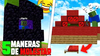 5 MANERAS de MOLESTAR a TUS AMIGOS en MINECRAFT #03 (BEDWARS) con @vmario_yt