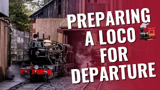 Preparing a Steam Locomotive for departure at a narrow-gauge railway!