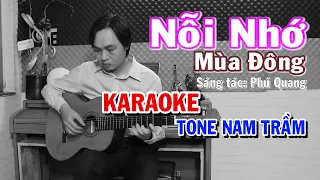 Nỗi Nhớ Mùa Đông - Karaoke Guitar - Tone Nam Trầm - NBC