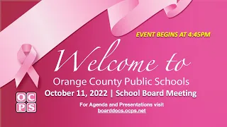 OCPS | 2022-10-11 School Board Meeting