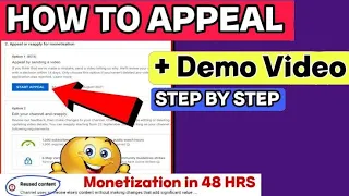 👉I Made This Appeal Video👈🤞How to Appeal YouTube Monetization Rejected Reuse Video 2023 in English