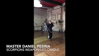 leg cradle with foot toss Scorpions weapon The Rope Dart