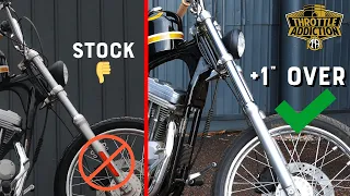 Installing Fork Cap Extensions and Removing Fender mounts | Sportster Chopper cleanup Part 1 of 2