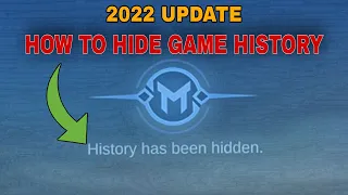 How to HIDE GAME HISTORY in Mobile Legends