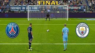 PSG vs Manchester City - Final UEFA Champions League (UCL) | Penalty Shootout | PES Gameplay
