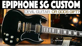 Epiphone SG Custom Ebony & Gibson SG Custom side by side - Electric Guitar Review