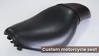 Custom motorcycle seat - Leather upholstery