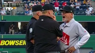 CHC@PIT: Maddon ejected during first AB of the game