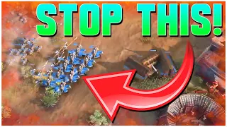 How TO STOP a French ALL-IN! - Chinese vs French - AOE4 - Grubby