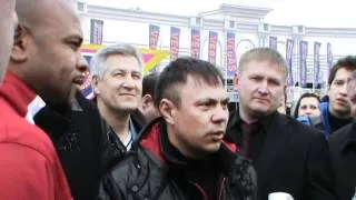 Костя Цзю и Рой Джонс интервью (Kostya Tszyu and Roy Jones Jr. interview 2012 Moscow)