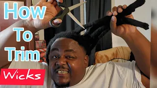 Trimming wick dreads the proper way!  (Wick pruning)