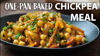 ONE PAN (Baked) CHICKPEA RECIPE | Easy Vegetarian and Vegan Meals | Chickpea recipes