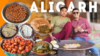 Aligarh-Iglas Street Food Tour I World Famous Iglas Cham Cham, India's Best Aloo Tikki,  Anda Cheela