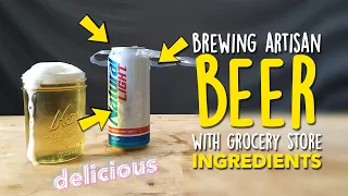 BREWING NATTY LIGHT beer from WALMART ingredients - we make fake beer from grocery store stuff