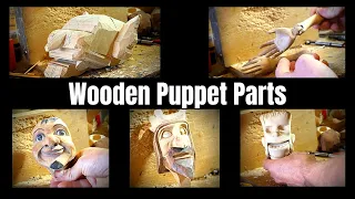 Wooden Puppet Parts (marionette heads and more)