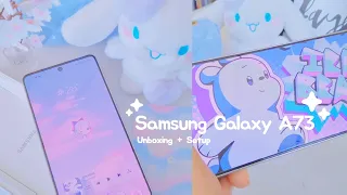 Unboxing Samsung A73🌸 | Awesome White 128GB ♡ Setup + Camera test