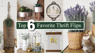 6 TOP Favorite Thrift Flips from the Past Year • Beautiful DIY handmade farmhouse home decor