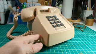 Beige Touchtone Northern Telecom Phone - 2500 Model - 1983