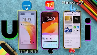 UI Design Wars: One UI 6 vs iOS 17 vs HarmonyOS 4 - Ultimate Comparison