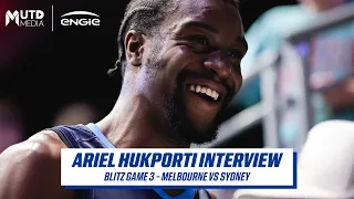 Post game interview with Ariel Hukporti - Blitz Game 3 v Sydney