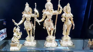 Rama Lakshmana Sita brass idol