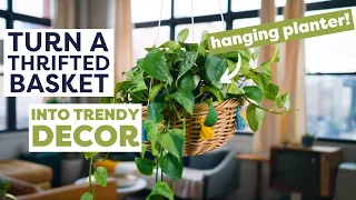 Make This Upcycled Hanging Basket for Under $10 | DIY Hanging Basket