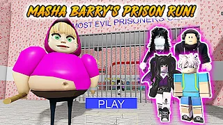 LARII! MASHA JADI POLISI JAHAT!! MASHA BARRY'S PRISON RUN!