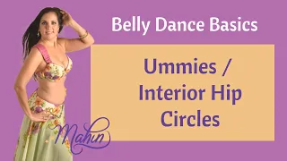 Beginner Belly Dance:  How to do Belly Dance Hip Roll / Interior Hip Circle / Ummie / Ommie