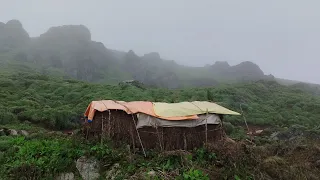 Most Peaceful Relaxing Nepali Mountain Village Life into the Rainy Day | Living With Close Nature