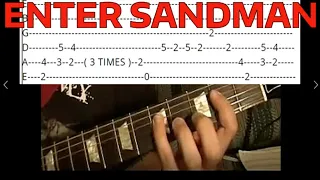 Enter Sandman by Metallica - Guitar Lesson WITH TABS