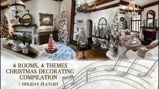 Christmas 2022 Decorating Compilation + Christmas Music Playlist - Holiday Decorating Motivation!