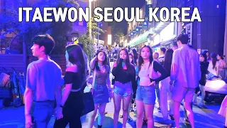 [4K] Seoul  Itaewon club walk-walk around itaewon club street at night,seoul south korea